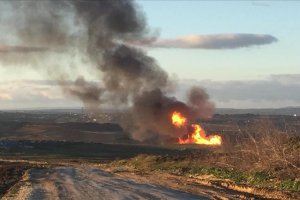 Silivri'de doğalgaz hattında patlama 
