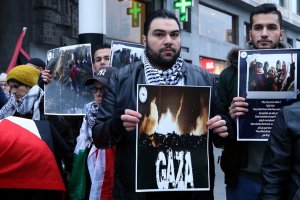 Brüksel'de İsrail ordusuna protestolar devam ediyor 