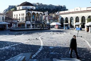 Yunanistan'da Koronavirüsü önlemek için sokağa çıkma yasağı 