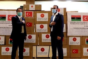 Türkiye'nin  Libya'ya gönderdiği sağlık malzemeleri teslim alındı