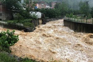 Trabzon'da şiddetli yağış Yomra, Sürmene ve Köprübaşı ilçelerinde heyelanlara yol açtı