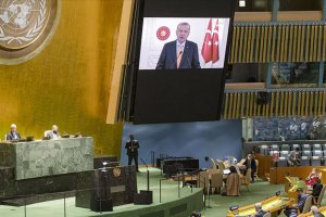 Cumhurbaşkanı Erdoğan'ın konuşması BM'de İsrail Büyükelçisi'ne salonu terk ettirdi