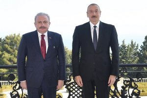 Cumhurbaşkanı Aliyev TBMM Başkanı Mustaf Şentop’u kabul etti