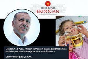Cumhurbaşkanı Erdoğan: Mucizenin adı Ayda... Geçmiş olsun güzel yavrum