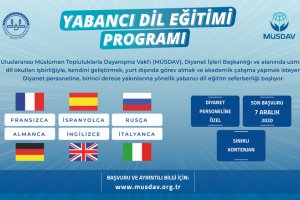 MÜSDAV Diyanet personeline yönelik yabancı dil kursları düzenleyecek