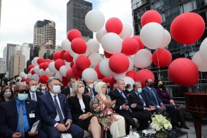 Cumhurbaşkanı Erdoğan, New York'ta yeni Türkevi Binasının açılışında konuştu
