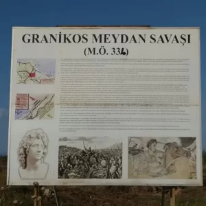 Granikos Meydan Savaşı (MÖ 334). Biga/Çınarköprü yakınlarında meydana gelen bu