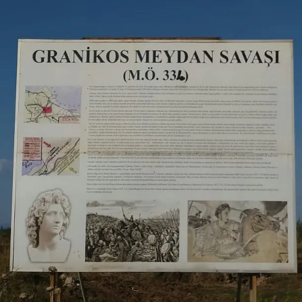 Granikos Meydan Savaşı (MÖ 334). Biga/Çınarköprü yakınlarında meydana gelen bu