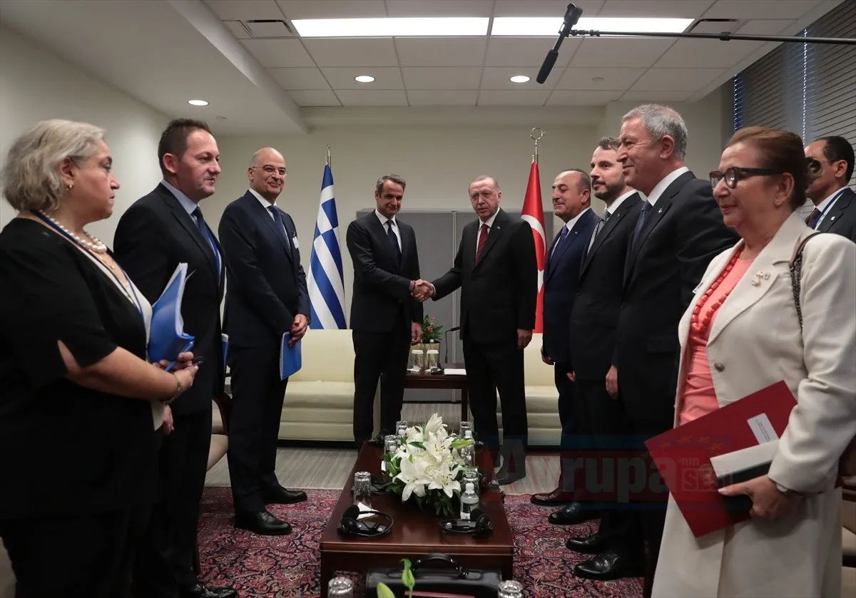 Erdoğan ABD'de Yunanistan Başbakanı Kiriakos Miçotakis heyetini kabul etti
