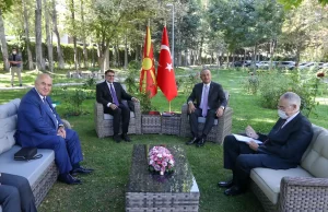 Dışişleri Bakanı Mevlüt Çavuşoğlu, Kuzey Makedonya Anayasa Mahkemesi Başkanı Salih