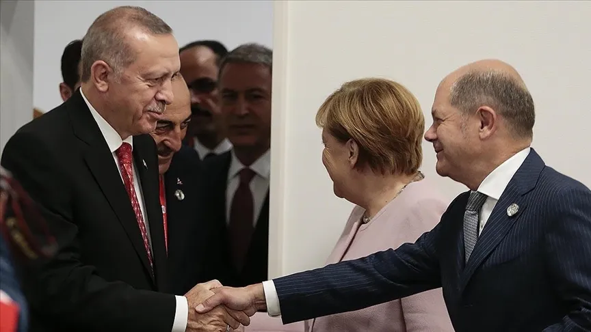 Türkiye Cumhurbaşkanı Recep Tayyip Erdoğan, Almanya Başbakanı Olaf Scholz ile