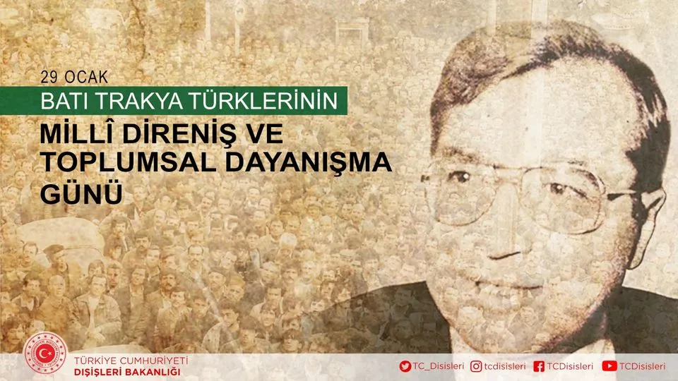 Dışişleri Bakanlığı, Batı Trakya Türklerinin haklarının "yılmaz takipçisi olmayı" sürdüreceklerini