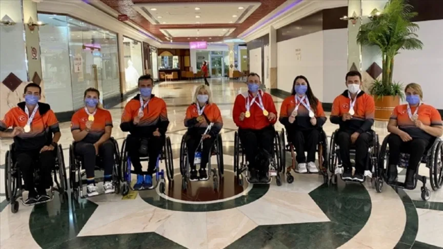 7. Fazza Uluslararası Para Okçuluk Turnuvası'nda milli sporcular toplam 8