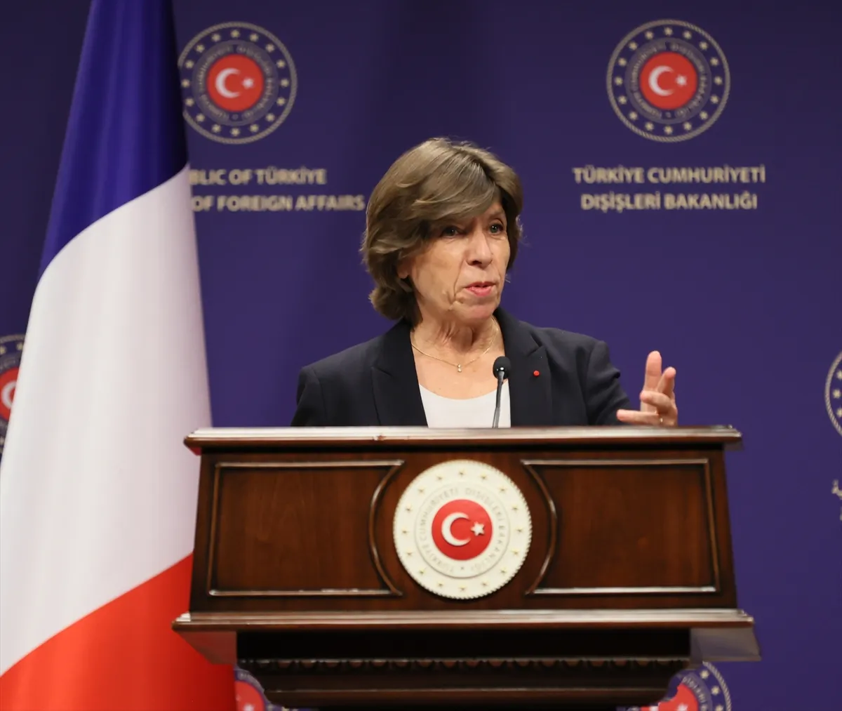 Fransa Dışişleri Bakanı Catherine Colonna, bölgede sükunet istediklerini belirterek, Türkiye