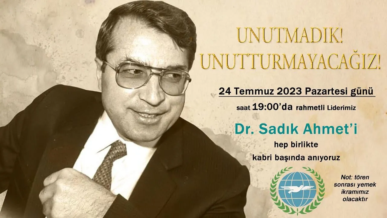 Batı Trakya Türklerinin lideri Dr. Sadık Ahmet vefatının 28’inci yıl