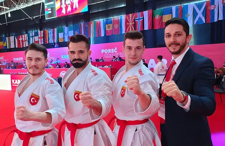 Hırvatistan'ın Porec kentinde devam eden 55. Avrupa Karate Şampiyonası'nda Erkek
