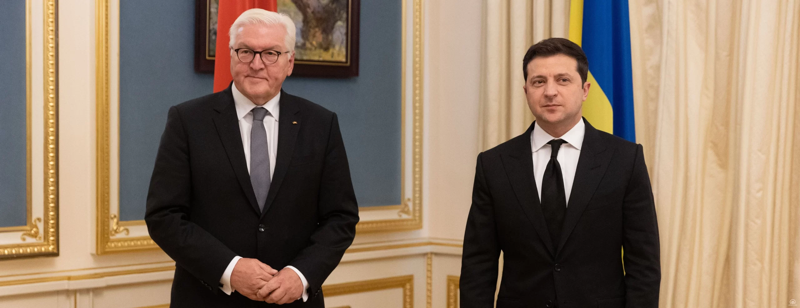 Ukrayna Devlet Başkanı Vladimir Zelenskiy, Almanya Cumhurbaşkanı Frank-Walter Steinmeier ile