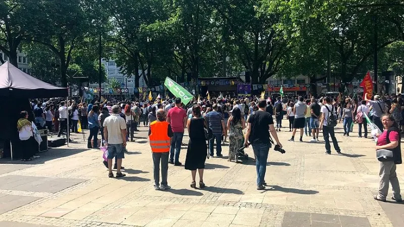 Almanya'da on binlerce kişinin katılacağı öne sürülen HDP mitinginde, Köln