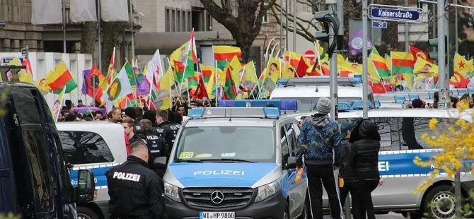 Türk yetkililerin toplantı ve miting yapmasını engelleyen Almanya'da PKK'nın eylem