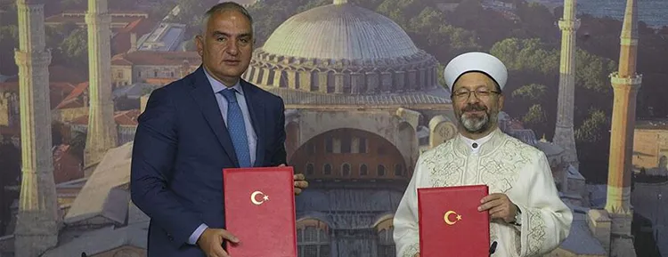 Kültür ve Turizm Bakanlığı ile Diyanet İşleri Başkanlığı arasında Ayasofya
