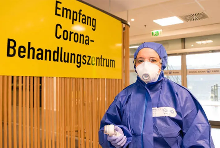 Almanya’da Borussia Dortmund’un stadyumu olan Signal İduna Park, korona merkezi
