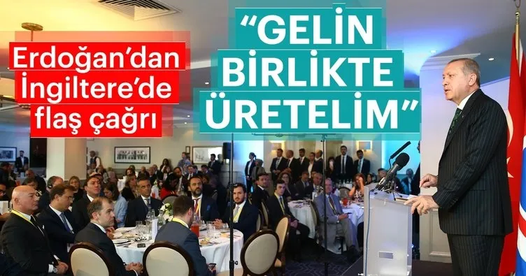 Türk-İngiliz Tatlıdil Forumu'nda konuşan Cumhurbaşkanı Recep Tayyip Erdoğan, iki ülke