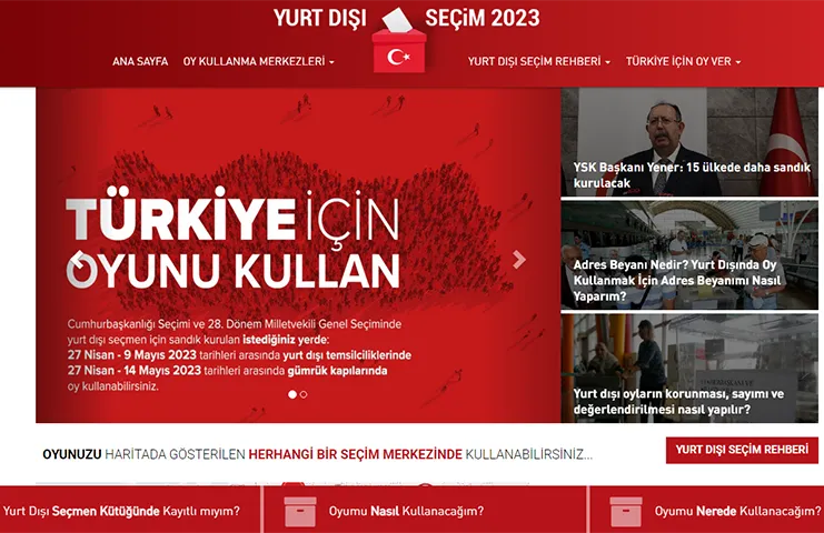 YTB'nin yurt dışı seçmenler için hazırladığı internet sitesi hizmete açıldı