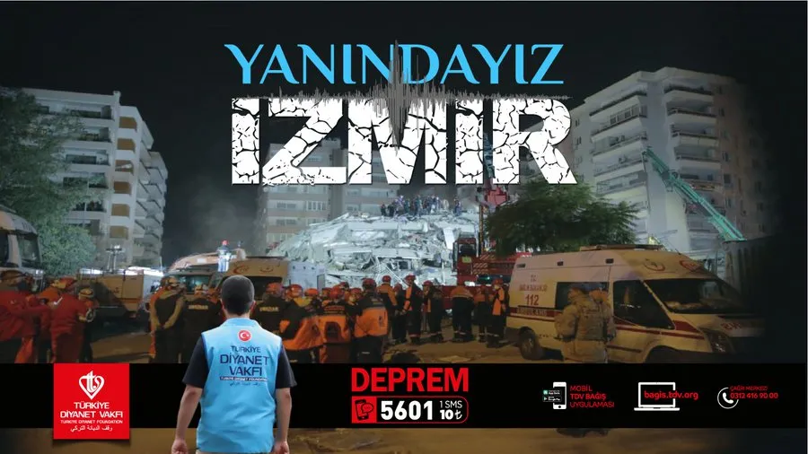 Türkiye Diyanet Vakfı (TDV), 6,6 şiddetinde depremle sarsılan İzmirli depremzedeler