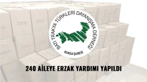 BTTDD Bursa Şubesi alınan tedbirler nedeni ile temel ihtiyaçlarını karşılamakta
