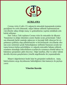 Gümülcine Türk Gençler Birliği Başkanı tepkisini koyarak açıklama yayınladı.
