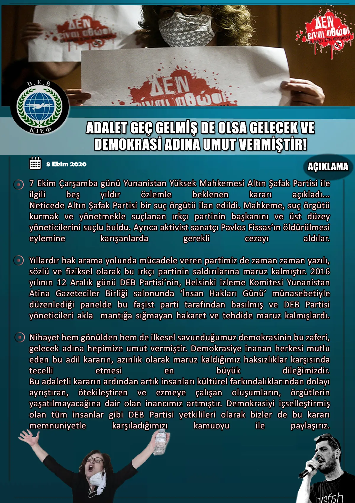 Yunanistan Yüksek Mahkemesi Altın Şafak Partisi ile ilgili beş yıldır