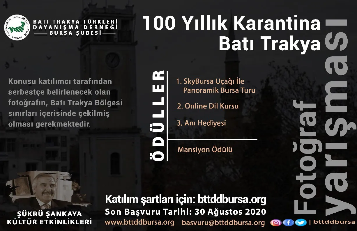 Batı Trakya Türkleri Dayanışma Derneği (BTTDD) Bursa Şubesi tarafından Şükrü
