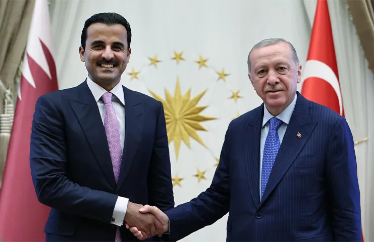 Cumhurbaşkanı Recep Tayyip Erdoğan, Katar Emiri Şeyh Temim bin Hamed