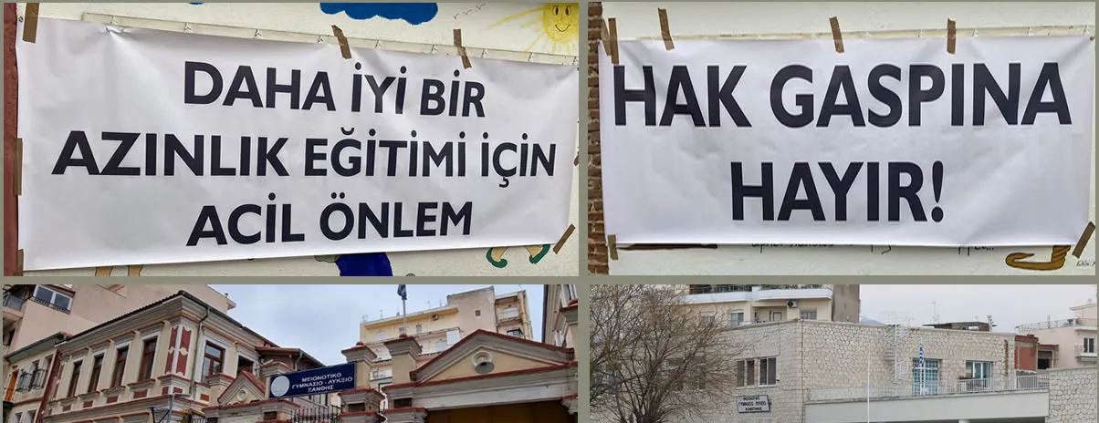 Batı Trakya'daki Türk azınlık okullarında öğrenciler, azınlık eğitimindeki sorunlara dikkati