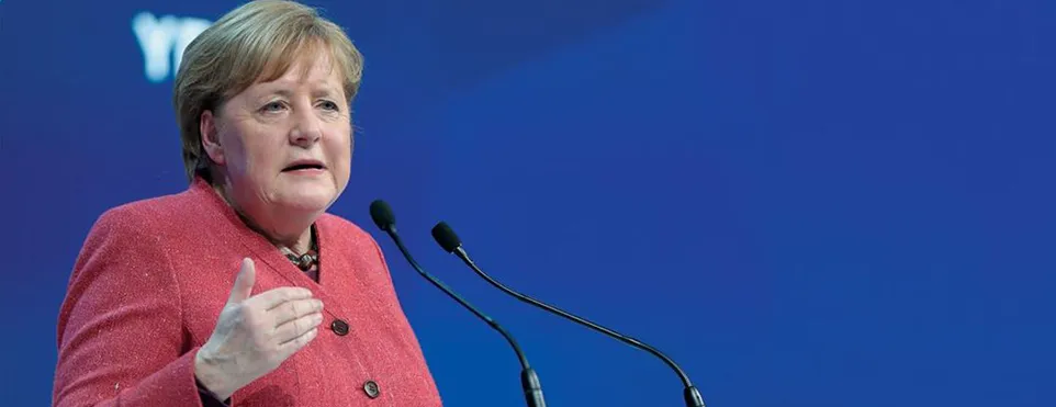 Almanya Başbakanı Angela Merkel, İsviçre'nin Davos kasabasında düzenlenen Dünya Ekonomi