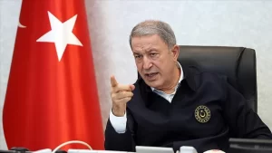Milli Savunma Bakanı Akar, Irak ve Suriye'nin kuzeyindeki terör hedeflerine