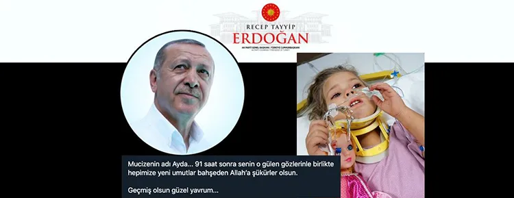 Erdoğan, 91 saat sonra enkazdan sağ çıkarılan Ayda Gezgin için