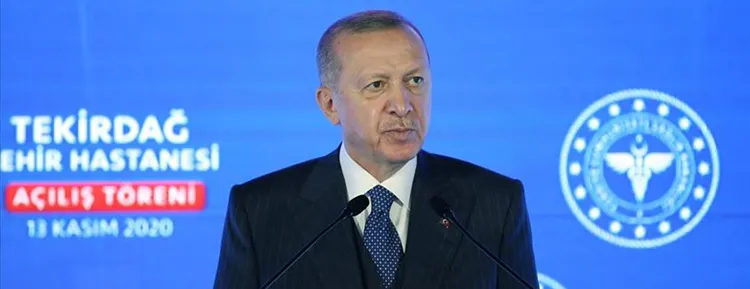 Cumhurbaşkanı Recep Tayyip Erdoğan, İsmail Fehmi Cumalıoğlu Tekirdağ Şehir Hastanesi'nin
