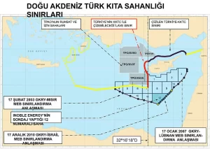 Mısır’ın, Doğu Akdeniz’de Türkiye’nin Birleşmiş Milletler’e (BM) bildirdiği kıta sahanlığı