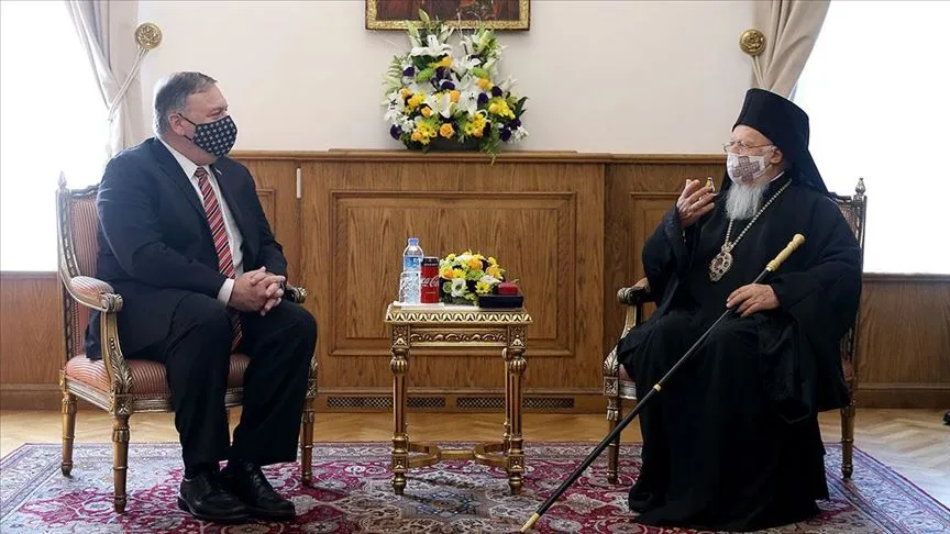 ABD Dışişleri Bakanı Pompeo'nun, Fener Rum Patriği 1. Bartholomeos ile