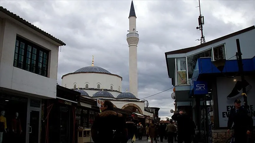 Vakıflar Genel Müdürlüğünce restore edilen Ohri Ali Paşa Camisi minaresinden