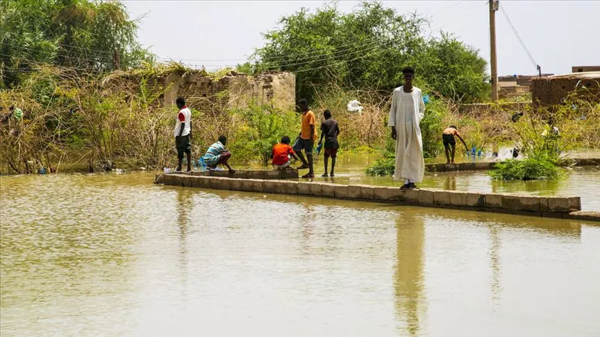 Doğu Afrika ülkesi Sudan’da şiddetli yağışlar sonucu meydana gelen sel