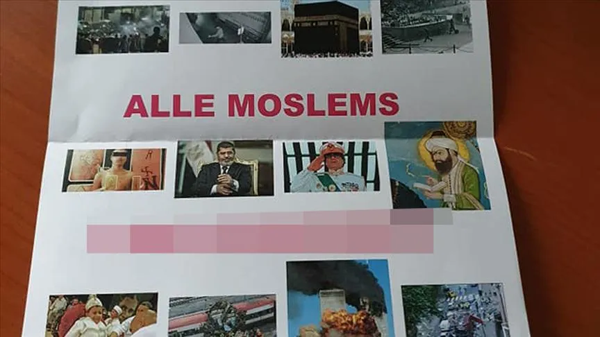 Almanya'nın Hamburg kentindeki Yeni Beyazıt Camisi'ne kimliği belirsiz kişi ya