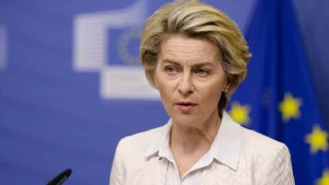 Avrupa Birliği (AB) Komisyonu Başkanı Ursula von der Leyen, Brüksel'de