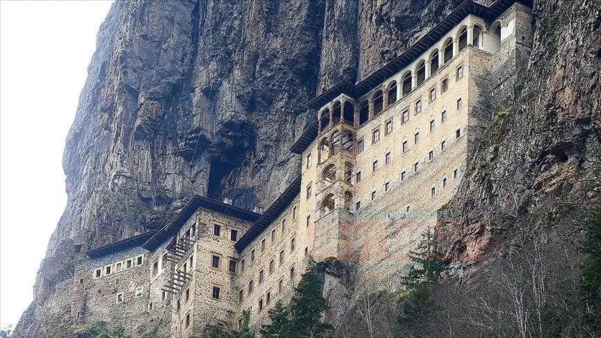 Trabzon   Trabzon'da restorasyon çalışmaları devam eden Sümela Manastırı'nın ilk