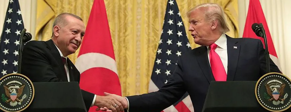 Cumhurbaşkanı Recep Tayyip Erdoğan ve ABD Başkanı Donald Trump, Beyaz