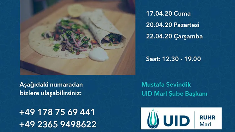 Uluslararası Demokratlar Birliği (UID) Marl Şube Teşkilatı, korona virüs salgını