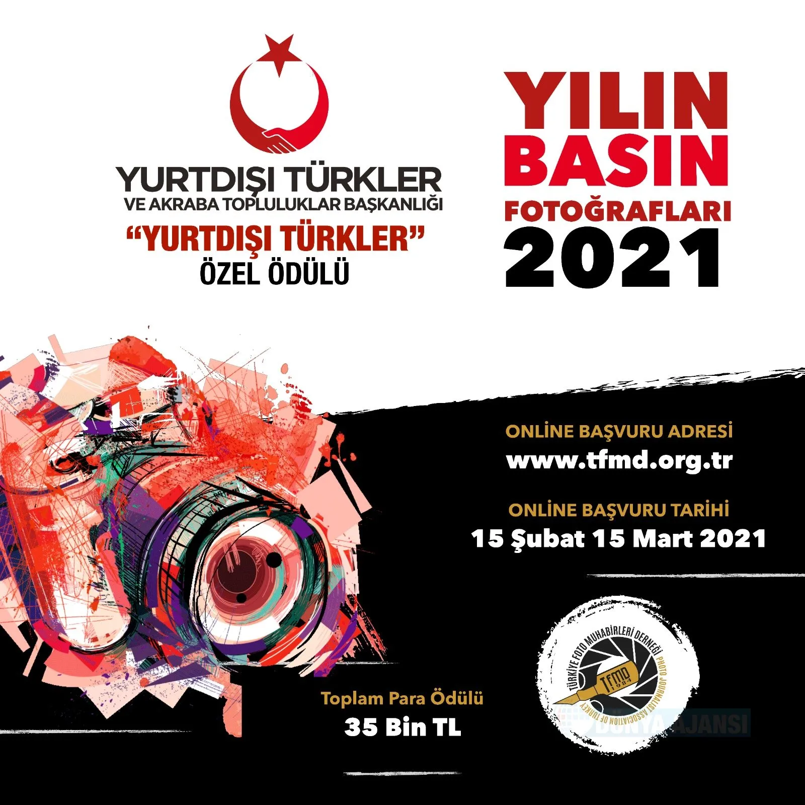 Türkiye Foto Muhabirleri Derneği'nin Yılın Basın Fotoğrafları Yarışması'nda, “YTB Yurtdışı