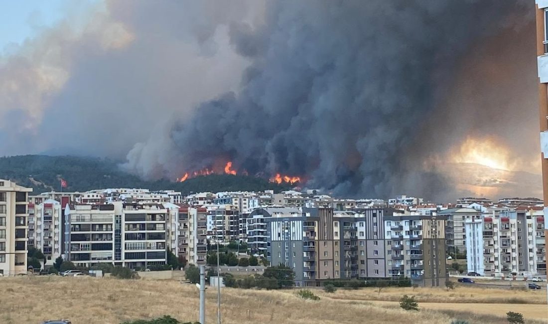 Çanakkale’nin Kepez Belediyesi sınırları içinde, Dardanos Mevkii’nde yaşanan orman yangını