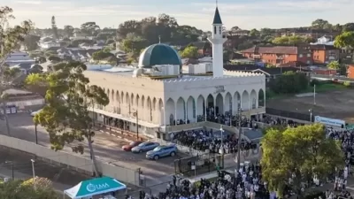 Avustralya’nın Sidney kentinde bulunan ülkenin en büyük camisi Lakemba’da, cuma